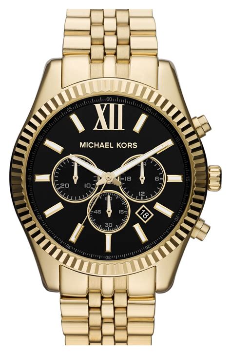 michael michael kors chronograph bracelet watch 45mm|michael kors chronograph watch men's.